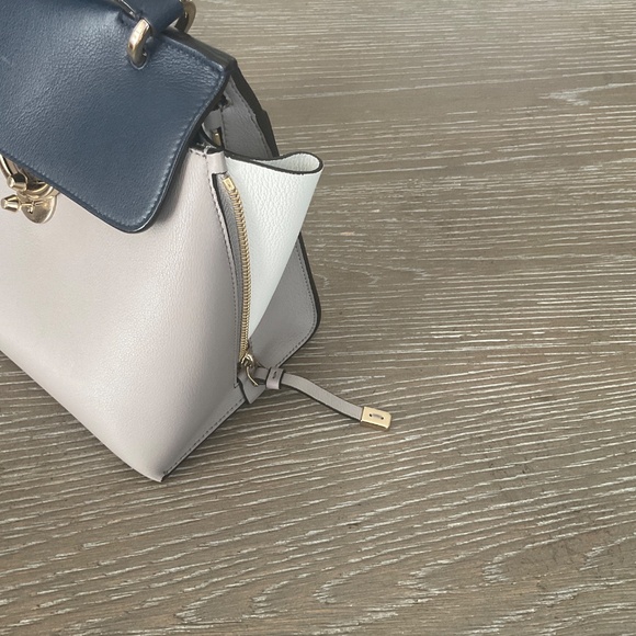 Salvatore Ferragamo small leather, blue, and gray purse - Picture 6 of 9